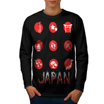Japan Stylish Art Fashion Tee Eastern Art Men Long Sleeve T-shirt - £11.98 GBP