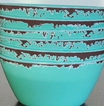 Six (6) ~ GREEN ~ Melamine ~ Rustic ~ Farmhouse ~ Country ~ 22 Oz. Bowls - $56.03 CAD