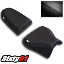 Suzuki GSXR 600 Seat Covers 2001 2002 2003 Luimoto Front Rear Black Carbon - $109.61