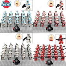 New 21Pcs/Set Star Wars 501St Legion Shock Troopers Red Fist Squad Minifigures T - £61.70 GBP