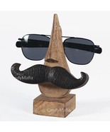 Funny Mustache Eyeglass Holder Wooden Moustache Eye Glass Stand Reading ... - $14.97