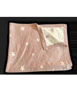 Mamas &amp; Papas Baby Blanket Pale Pink Ivory White Star Soft Knit Nursery ... - $866.66 MXN