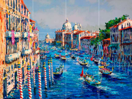 Grand canal Venice Italy Santa Maria basilica ceramic tile mural backsplash - £47.47 GBP+