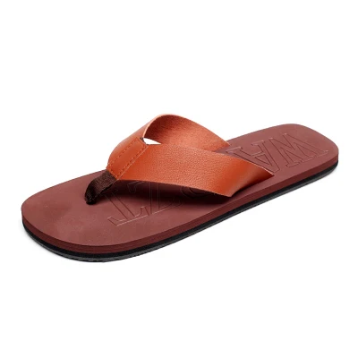 Men s flat slippers flip flops trendy men s korean style non slip casual beach summer thumb200