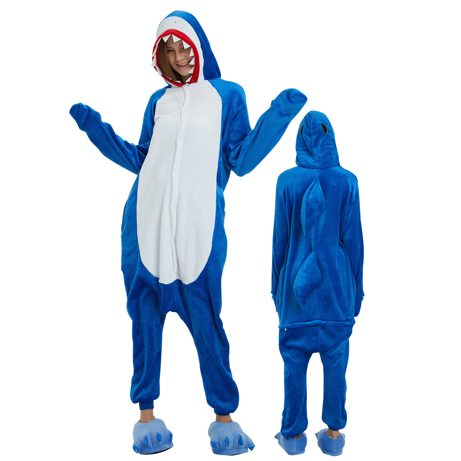 Shark Adult Kigurumi Animal Onesies Cartoon Pajama Halloween Cosplay