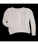 Hollister Sweater White Knit Womens Medium - £13.86 GBP