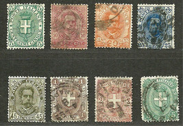 ITALY 1891-97 Very Old Good Used Hinged Stamps Scott # 67/75 Retail 39.40 $ - £20.55 GBP