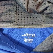 BCG Men's Blue & Gray Pullover Long Sleeve Hoodie Sweatshirt Pockets Size Large image 4