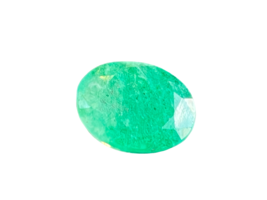 Emerald Gemstone Natural Loose 10.00 Ct Green Cut Colombian Faceted Oval Shape - £8.52 GBP