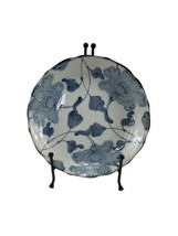 Maruka Kouyo Hand Painted Blue White Japanese Ceramic Pottery Dinner Pla... - $54.86