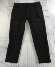 Lululemon Pants Mens 34 Black Straight Leg High Rise Zip Fly Stretch - £36.31 GBP