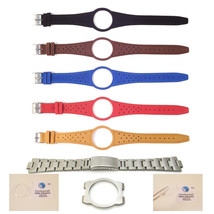 Mens Watch Strap Band For OMEGA DYNAMIC Leather Replacement Silver Buckl... - $29.37+