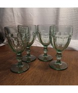 Libbey Duratuff Spanish Green Gibralter Vtg Iced Tea Water Glass Goblets... - $30.81