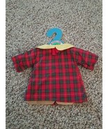 Vintage Madeline Ragdoll Red Plaid Dress Outfit Yellow Collar See Measur... - $21.78
