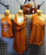Texas Longhorns Womens Medium Three Assorted Clothes, 2 Shirts, 1 Dress,... - £31.13 GBP