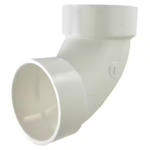 Charlotte Pipe 90-Degree 3 in. Hub x Hub Elbow PVC DWV White PVC003001200HA - $12.77