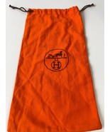 Hermes Orange Dust Bag Auth W 8 x H14 in. Storage Drawstring - $295.56 MXN