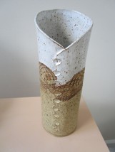 Pottery Ceramic Glossy And Rough Surface Vase Steve Dalton 9 1/2&quot; Orig - £96.80 GBP