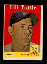 Vintage Baseball Trading Card Topps 1958 #23 Bill Tuttle Kansas City A&#39;s - £8.37 GBP