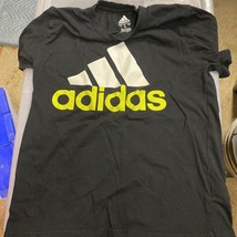 Adidas womens black small t shirt - $7.92