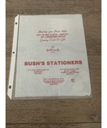 Bush’s Stationers Hollywood California Hallmark Greeting Card Shopping B... - $16.46 CAD