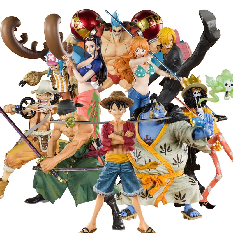 Play Anime One Piece Figure Tv 20th Anniversary Luffy Sanji Zoro Nami Brook Usso - £40.97 GBP