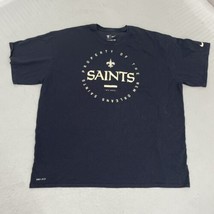 Nike New Orleans Saints Mens Shirt DriFit XL Black NFL Equipment Training - £15.82 GBP