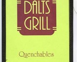 Dalts Grill Quenchables Menu Nashville Tennessee 1990&#39;s - £14.16 GBP