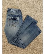 Vanilla Star Juniors Sz 5 Distressed Cropped Capri Jeans Design Pockets ... - $12.86