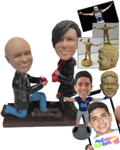 Personalized Bobblehead Perfect Wedding Proposal With Man On One Knee - Wedding  - £118.03 GBP