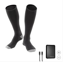 32 Degrees Mens Womens Heated Black Crew Socks 1-Pair Rechargeable Winter - $75.99