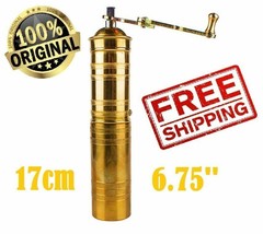 Turkish Coffee Grinder Copper Pepper Spice Mill Straight 17 cm / 6.7&#39;&#39; Handmade - £26.11 GBP