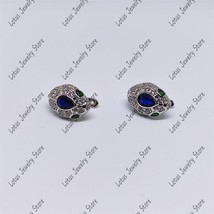 New 925 Silver Red Sapphire Snake-shape Earrings Classic Snake Earrings For Wome - £57.34 GBP
