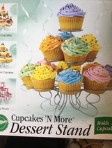 Wilton Cupcakes N&#39; More Dessert Stand Party Display Metal Holds 13 Cupcakes - $9.89