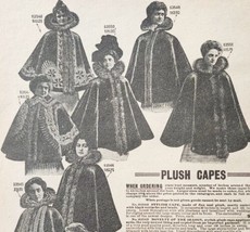 1900 Womens Plush Capes Advertisement Victorian Sears Roebuck 5.25 x 7&quot; - £14.78 GBP