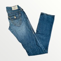 True Religion Straight Blue Denim Jeans Size 26 - £31.64 GBP