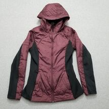 Champion Jacket Womens Medium Red Black Pockets Full Zip Hooded - $16.86