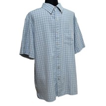 Marmot Eldridge Blue Plaid Short Sleeve Button Shirt Hiking Size XL - £21.95 GBP