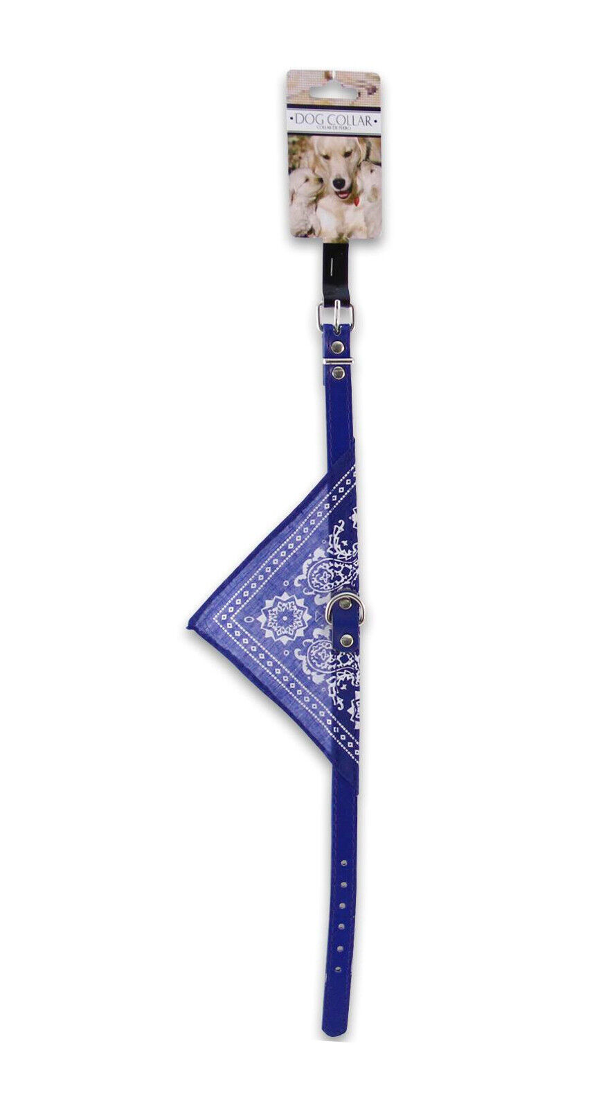 Dog Collar with Blue Bandana 15 Inch - $1.95