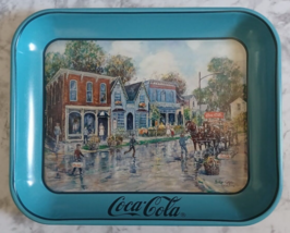 1992 Dresden, OH Coca Cola Metal Tray Commemorative LESLIE COPE&#39;S FINAL ... - £18.62 GBP