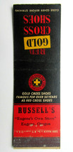 Russell&#39;s - Eugene, Oregon Gold Cross Shoes 20 Strike Matchbook Cover Matchcover - £1.58 GBP