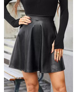 100% Genuine Lambskin Leather Mini Unique Black Women Slim Fit Skirt Des... - $2,027.91 MXN
