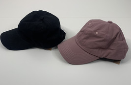 Lot of 2 NWT black Mauve twill one size women’s adjustable baseball cap H11 - £10.61 GBP