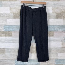 J Crew Cropped Seamed Stretchy Knit Jogger Pants Gray Mid Rise Pull On W... - £22.87 GBP