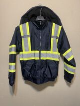 Riot Empire High Visibility Jacket 300yds Removable Hood Work Safety SZ ... - $88.11