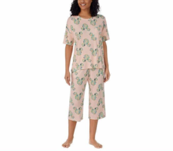 Disney Mickey Mouse Women&#39;s Plus Size 3X Pink Pajama Set Top Capris NWT - £13.51 GBP