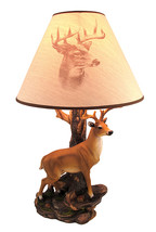 Zeckos `Champion` 12 Point Buck Table Lamp with Printed Shade - £79.32 GBP