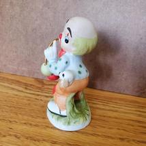Lefton Clown Figurine, Clown with Dog and Hoop, Vintage Taiwan Porcelain image 3