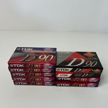 New NIP Lot of 9 TDK D90 D-90 90 min Type I High Output Blank Cassette T... - $15.93