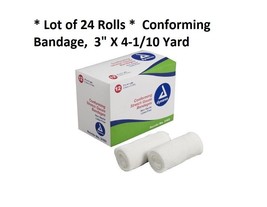 24 Count Conforming Stretch Gauze Bandage Wraps White 3&quot; x 4-1 Yard, Non... - $15.63